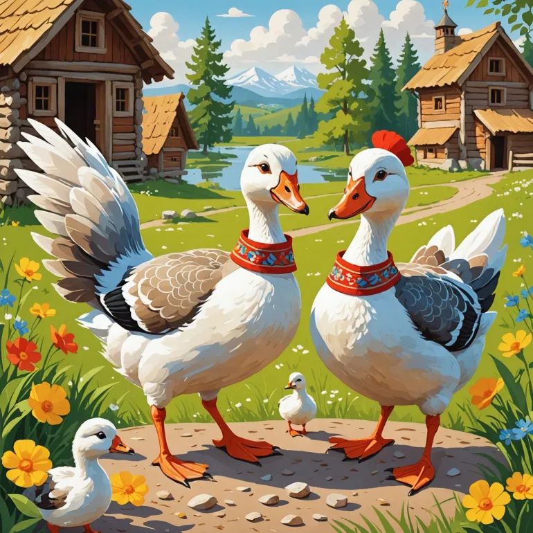 Два весёлых гуся: текст и история песни — детская песенка и её варианты